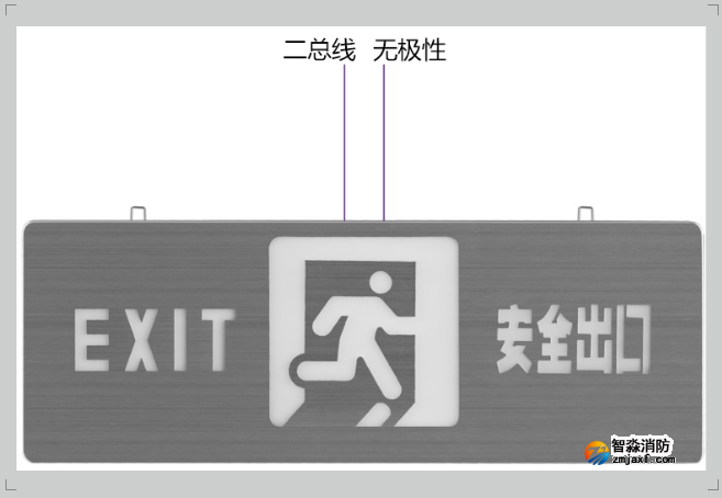 集中电源集中控制型半岛线上官网股份有限公司应急疏散标志灯（吊装式）接线图