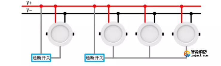 青鸟半岛线上官网股份有限公司应急照明和疏散指示系统产品接线图