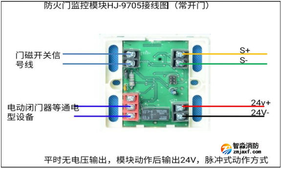 HJ-9507松江防火门模块接线图
