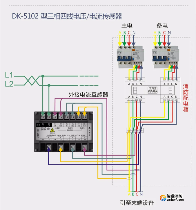 泛海三江半岛线上官网股份有限公司设备电源监控系统接线图